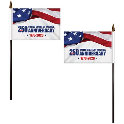 4" x 6" Double Sided Polyester Stick Flags